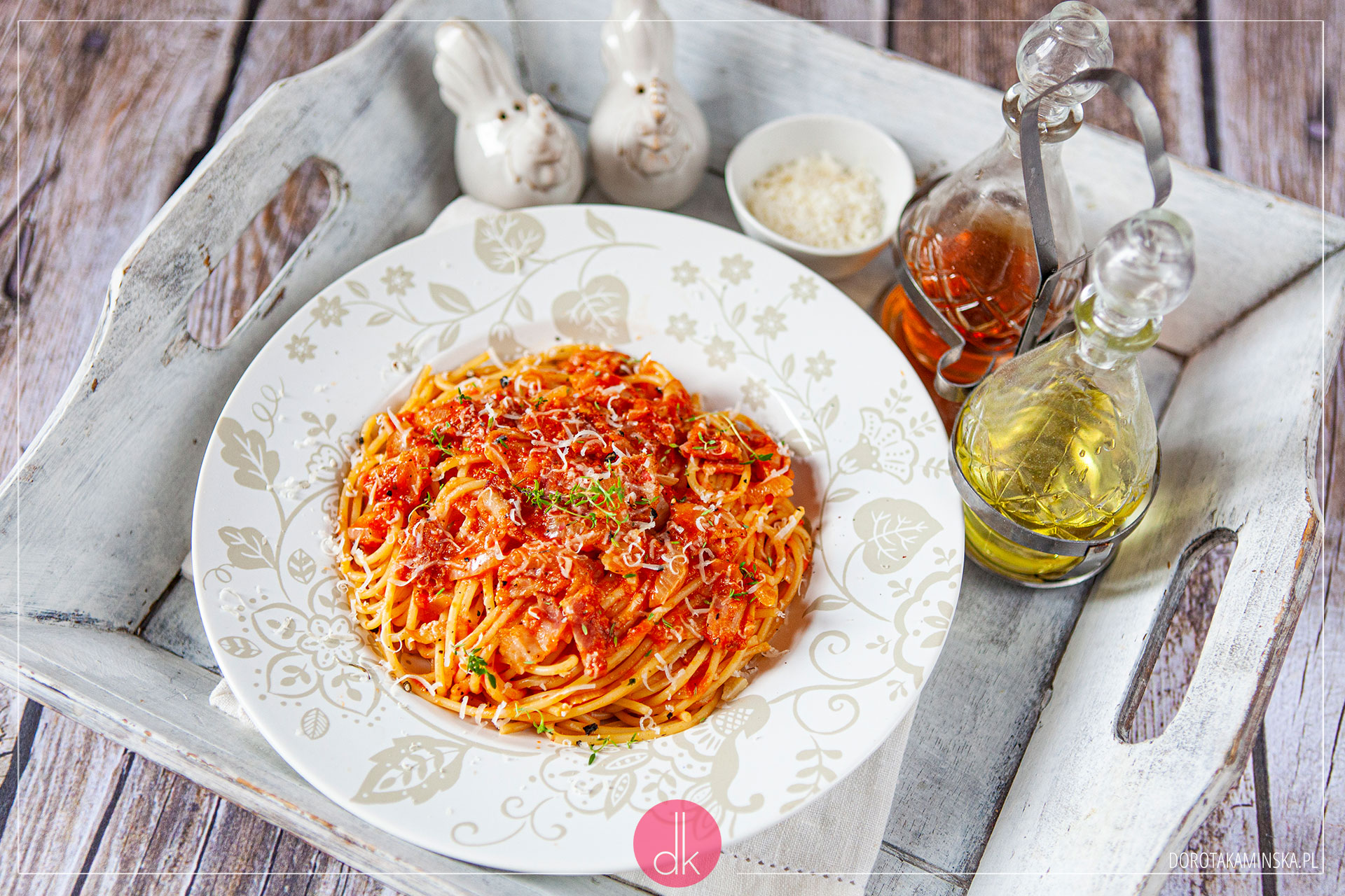 Spaghetti all&amp;#39;Amatriciana przepis na makaron amatriciana | Dorota Kamińska