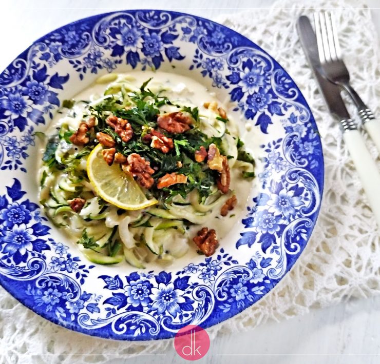 Spaghetti z cukinii z sosem gorgonzola