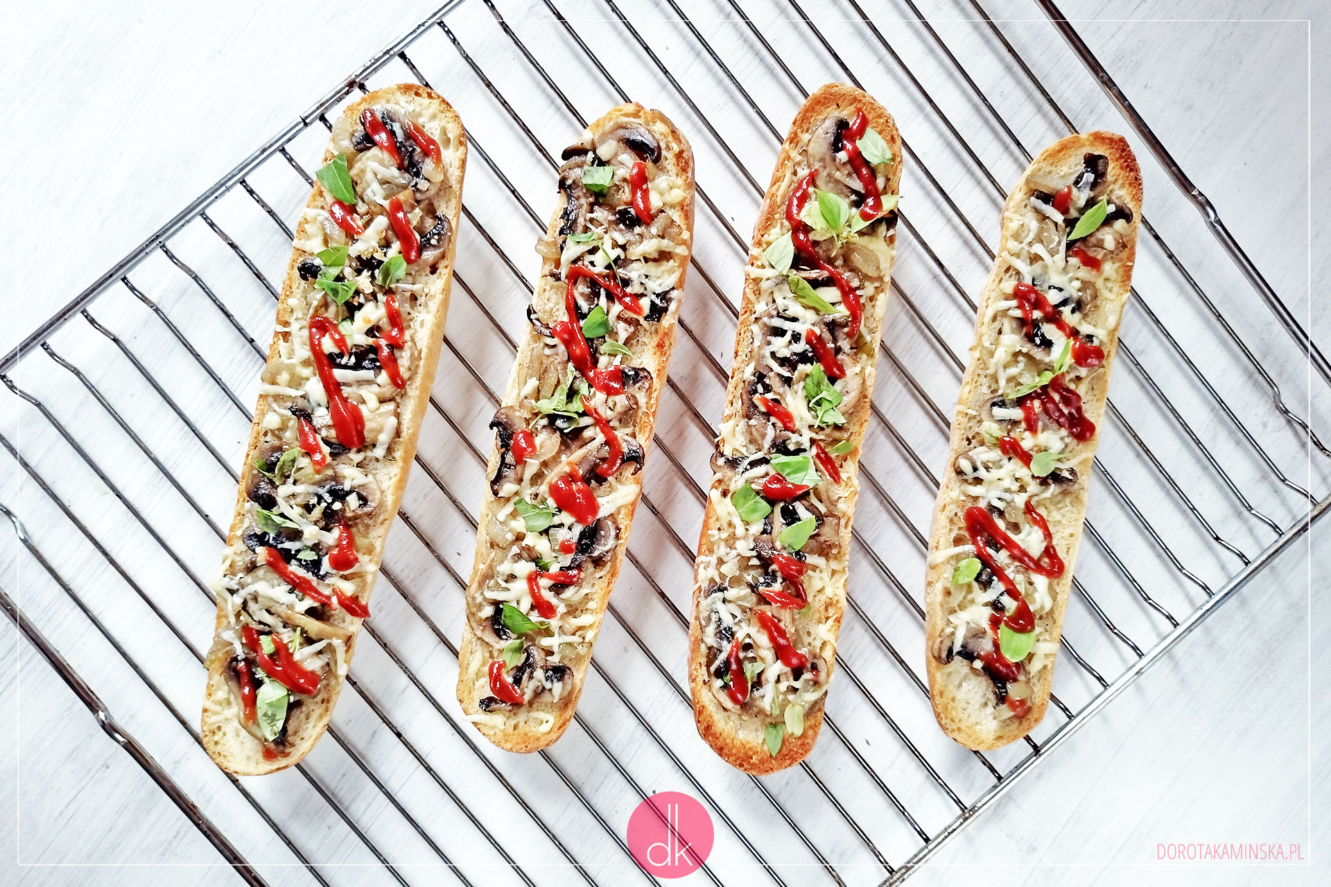 Zapiekanki z pieczarkami